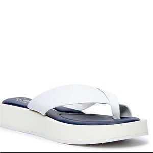 FRANCO SARTO JANEY PLATFORM SANDAL - White  - Size 7